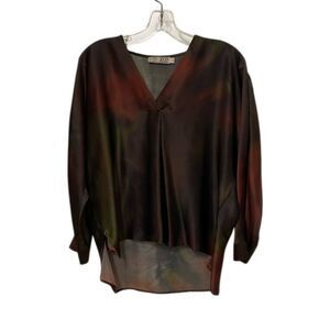 Go By Go Silk Washable Silk Pullover Blouse Womens Size Medium